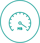 a tyre icon in a blue circle on a black background