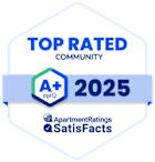A badge indicating a top-rated community for the year 2025.