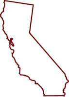 A red outline of a geographical area.