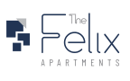 A logo for the Felix apartments