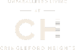 A poster advertising Unparalleled Living at Cringleford Heights.