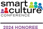 The image is for the Smart Culture Conference and is showcasing the 2024 Honoree.