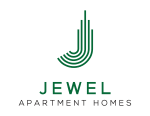 a logo that readsjewel apartment homes
