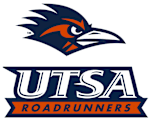 A logo for UTSA Roadrunners featuring a bird's head.