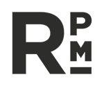 A black and white image with the letters R, P, M in a bold font.