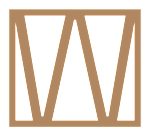 Three brown triangles forming a larger triangle.
