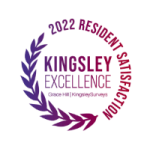 a purple circle with the words kingsley excellence