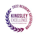 a purple circle with the words kingsley excellence