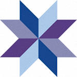 A blue and purple star graphic is displayed.