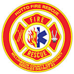 A logo for the Hutto Fire Rescue.