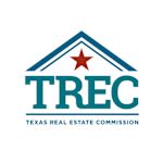 The image is a logo of the Texas Real Estate Commission.