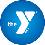 the logo for the ymca is a blue circle with a white y in the middle