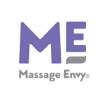 A logo with the letters "ME" in purple and the words "Massage Envy" in grey below it.