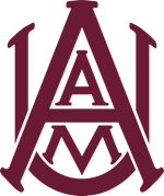 The image shows a stylized logo with the letters "AAM" in a bold, dark red color.
