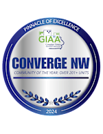 A graphic advertising the 2024 Award Winner for Community of the Year.