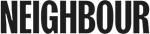 The image shows the word "NEIGHBOUR" in large black letters.
