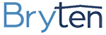 The image is a logo for a real estate partnership named Bryten.