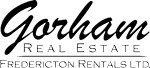 A black and white logo for a real estate company.