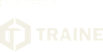 A black and white logo with the text "Developed by TRAINE".