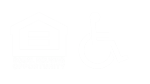 a black and white image of a wheelchair and the ball rolling opportunity logo
