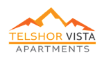 The image is a logo for Telshor Vista Apartments.