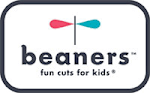 A logo for Beaners featuring a pair of scissors.