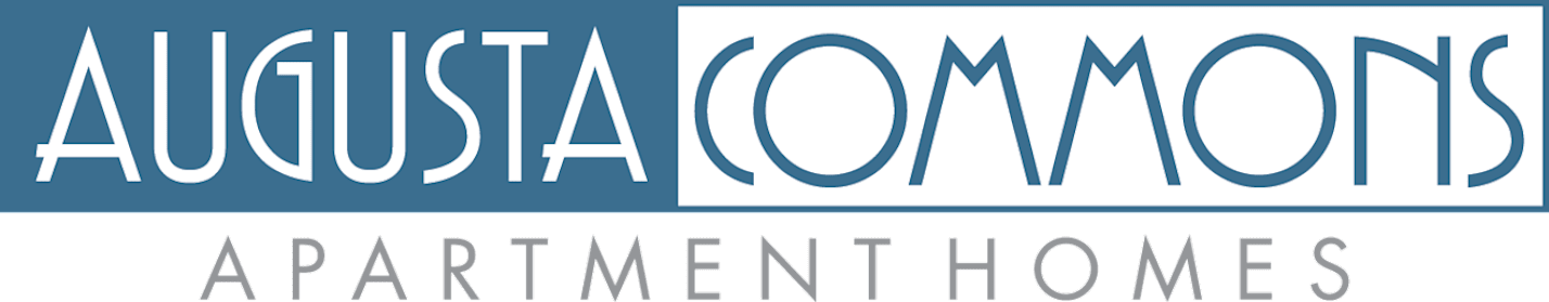 The image is a logo for Augusta Commons Apartment Homes.