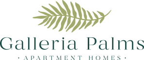 the logo for galleria palms apartment homes