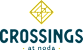 A logo with a diamond shape and the word "CROSSINGS" above it and "at nodal" below it.