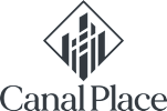 a logo communities on a green background