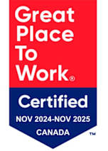 A Great Place to Work certification badge for Canada.
