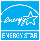 A blue sign with the word Energy and a star.