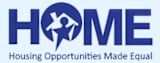 A logo for HOME, which stands for Housing Opportunities Made Equal.
