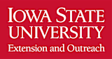 Iowa state university logo with extension and outreach.