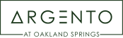 Argento at Oakland Springs logo in forest green color