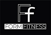 A black square with a white logo and text that says "Form Fitness".