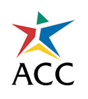 A multicolored star with the letters ACC below it.