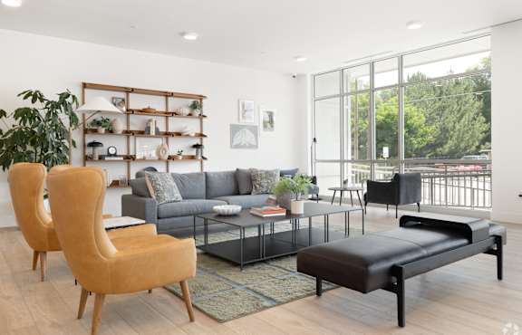 Modern Living Room at Copestone Apartments, Garden City, ID 59808