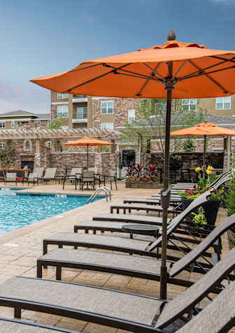 Resort-Style Swimming Pool at Residences at Prairiefire Apartment Homes, Kansas