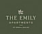 The image is a logo for "The Emily Apartments at North Dallas".