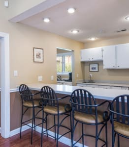 Clubhouse Kitchen Area at Sabal Point Apartments in Pineville, NC