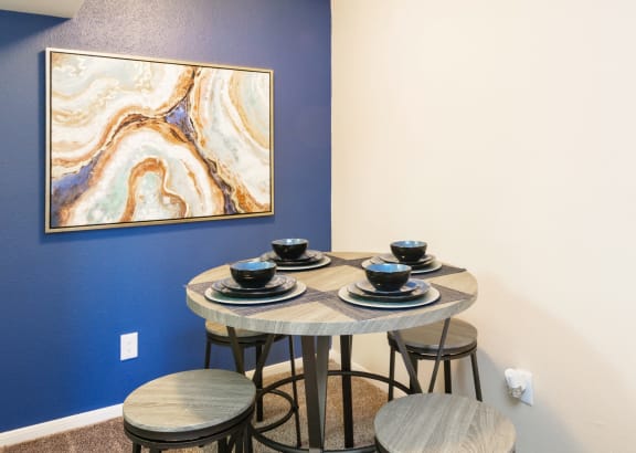 Unit Dining Room at Park at Woodlake Apartments in Houston, Texas