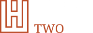 two logos on a white and orange background