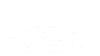 A black and white image of a hobart apartments logo.