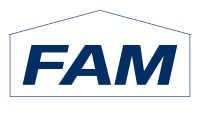 the logo of the companyfm is outlined in a hexagon