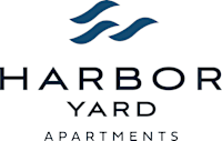 A logo for Harbor Yard Apartments is displayed.