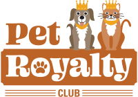 a graphic of two dogs and a cat wearing crowns