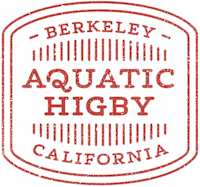 A red stamp that says Berkeley Aquatic Higby California.