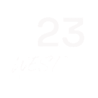 A black background with the number 23 and the word West in white.