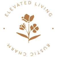 A logo with the text "Elevated Living" and a graphic of flowers.